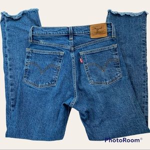 Super SALE Levi’s Wedgie Straight Raw Hem Jeans